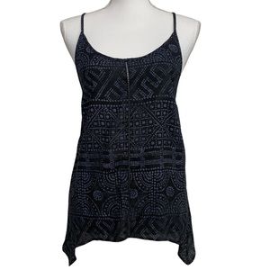 BKE BOUTIQUE / Black & Blue Open Back Tank / XS